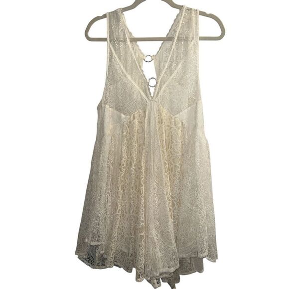 ✨FREE PEOPLE Don't You Dare Sz Medium Dress in Neutral Combo✨ - Picture 13 of 15